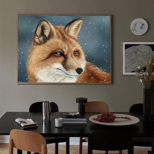 Furenma Fox 5d ערכות ציור יהלומים למבוגרים לילדים מתחילים, ערכות אמנות יהלום מלאות של DIY, מושלמות לקישוט בית