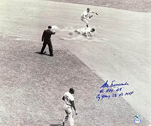 דון ניוקומב - ברוקלין/L.A. Dodgers חתמו על 16x20 Photo W. כתובות PSA 1605 - תמונות MLB עם חתימה