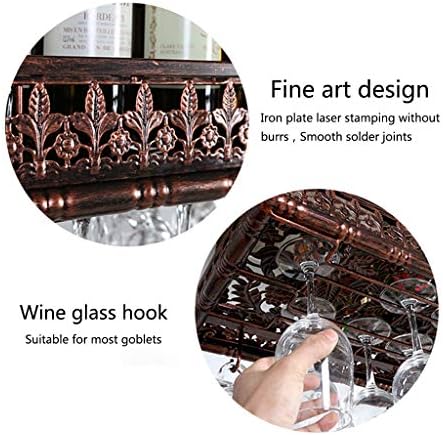 וינטג 'פשטות מסוגננת מחזיק זכוכית יין מתכת מתכת ברזל מחושל סלון תצוגה קישוט מחזיק בקבוק בית פשטות