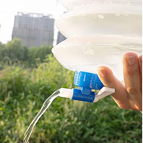 Gojiny 1 ליטר נשא עם ברז עם דלי מים מתקפלים ניידים BPA מיכל מים מתקפל בחינם עם שפתיים רחבות אטום דליפות