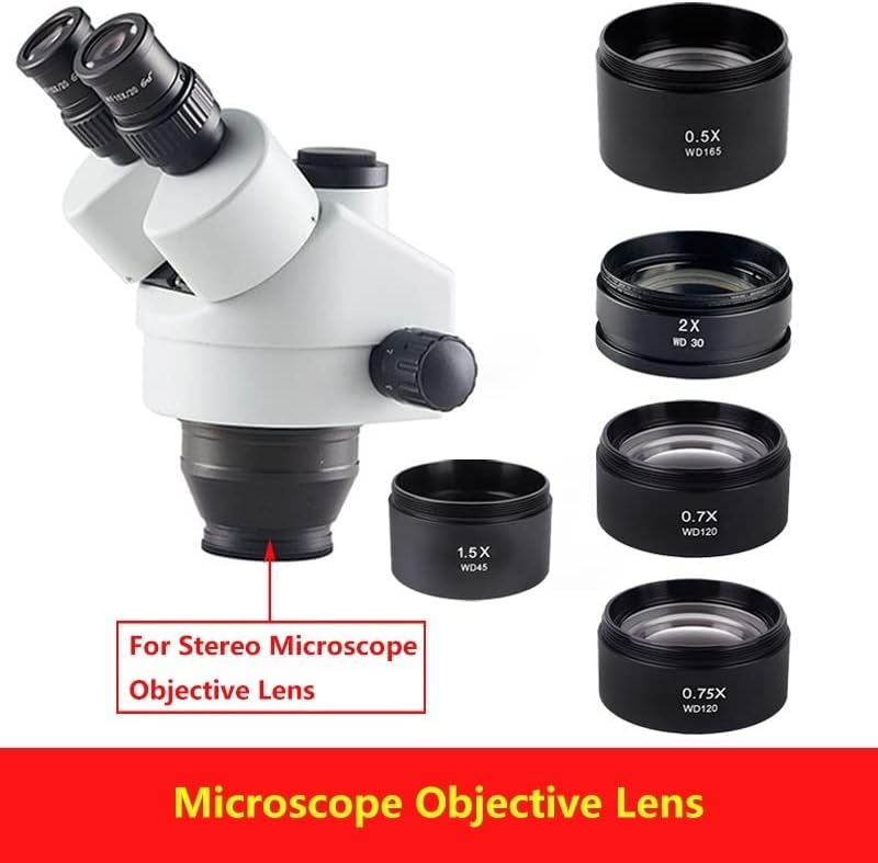 מיקרוסקופ אביזרים 165 30 0.5 איקס 0.7 איקס 2.0 איקס עדשת תעשיית וידאו מיקרוסקופ עזר מטרות מעבדה מתכלה