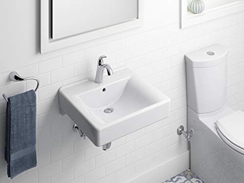 KOHLER K-2084-0 כיור אמבטיה של קיר סוהו, לבן, לבן