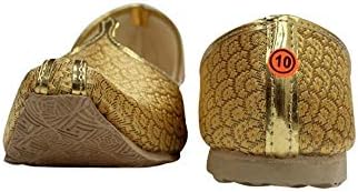 סגנון גברים של זהב עתיק חתונה נעלי נעליים רשמיות בעבודת יד ג 'וטי אתני ג' וטי גברים מוג ' ארי