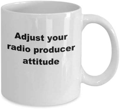כוס קפה מפיק רדיו. מתנה לשדר רדיו, מארח רדיו ומארח הפודקאסט. מפיק רדיו סרקסטי ספל.