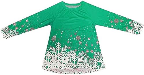 חג המולד טוניקות חולצות לנשים ללבוש עם חותלות ארוך שרוול צוות צוואר חולצות חג המולד עצי הדפסת חולצה סוודר