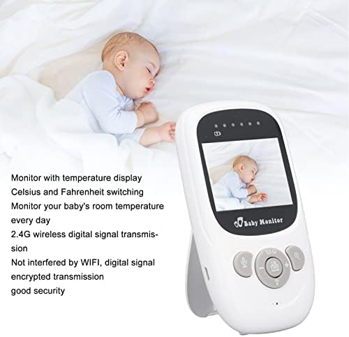 מוניטור לתינוק, מצלמת תינוק קלה רכה 2 דרך דיבור בטוח 100-240 וולט אלחוטי לבית