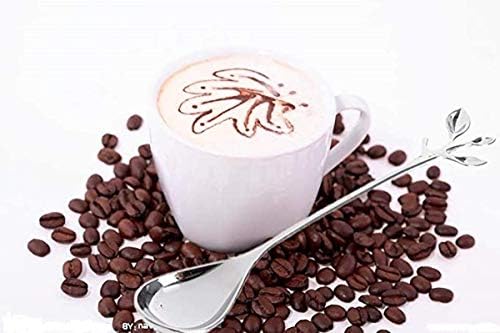12 חבילותנירוסטה יצירתי קפה כפית מרק כפות סוכר כפות, קרח - קרם תה ערבוב כפות 4.8 סנטימטרים רטרו קינוח אספרסו כפות