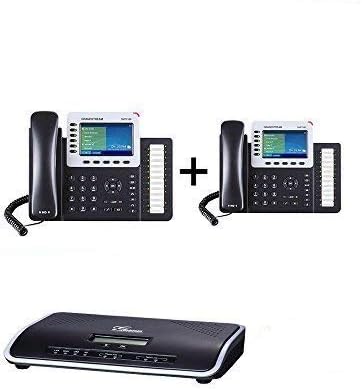 Grandstream GXP2160 IP טלפון 2 יחידות עם UCM6202 2 יציאה IP PBX Gigabit