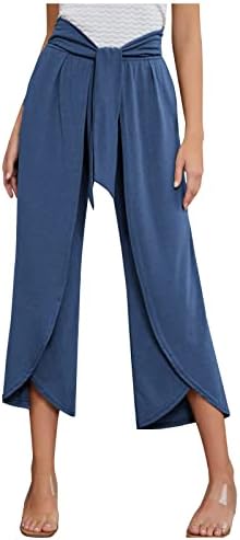 HDZWW מכנסיים מוצקים של HDZWW נשים בכושר רגיל עם כיסים פלקס ג'וג'ר חמוד מותניים גבוהות רחבות רגליים כותנה