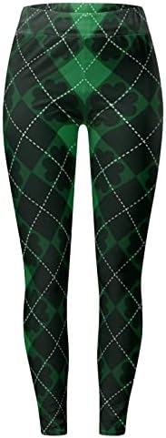 יוגה מכנסיים עבור חמוד גודל 10-12 נשים של פסים טוב מזל ירוק מכנסיים הדפסת חותלות מכנסיים עבור יוגה ריצה פילאטיס