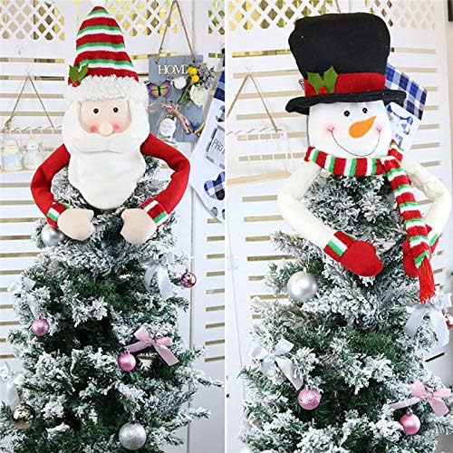 CFSNCM עץ חג המולד טופר כובע עליון חמוד מפלגת חורף קישוטי עץ עץ קישוטי איש שלג קישוטים לחג המולד
