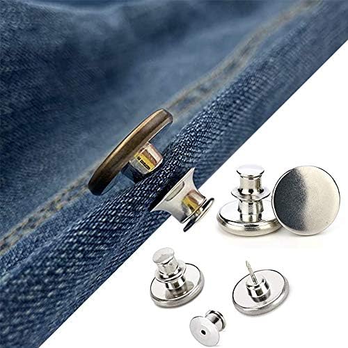 12 חבילה החלפת ז 'אן כפתורי מכנסיים כפתור סיכות לא לתפור מיידי כפתור עבור מכנסיים אופנה ג' ינס