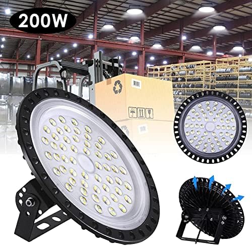 Light Light, 200W 20000lm LED High Bay Bay Low Light Light מסחרי תקרה מסחרית אור תעשייתי עבם