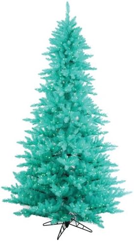 Vickerman 6.5 'Aqua Fire עץ חג המולד מלאכותי, אורות LED מוארים באקווה, עיצוב בית מקורה עונתי