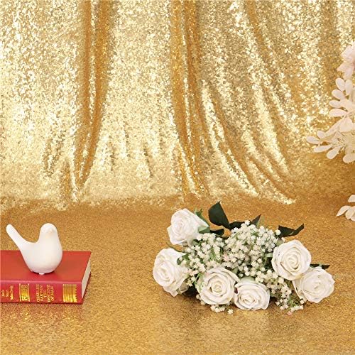 יופי נצחי ענבר זהב נצנצים חתונה רקע צילום רקע מסיבת וילון, 8 רגל על 8 רגל