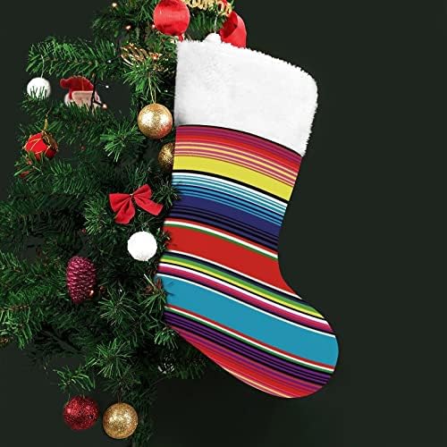 שמיכה מקסיקנית צבעונית גרבי גרבי חג המולד עם אח קטיפה תלויים לעיצוב עץ חג המולד עיצוב הבית