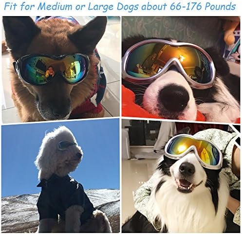 משקפי שמש של כלבים של Hellopet משקפי שמש של כלבים לכלבים משקפי סקי כלבים עם משקפי שמש של מחמד מחמד של UV