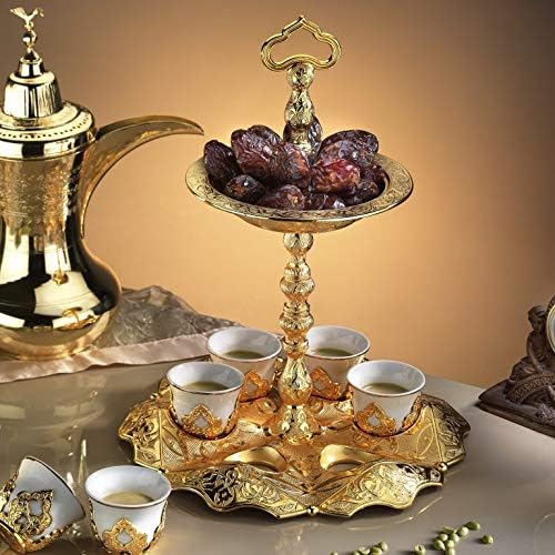 Lamodahome עות'מאני טורקי יווני קפה ערבי קפה Mırra Espresso Secring Set Set מתנה מוזהב מיררה כוסות