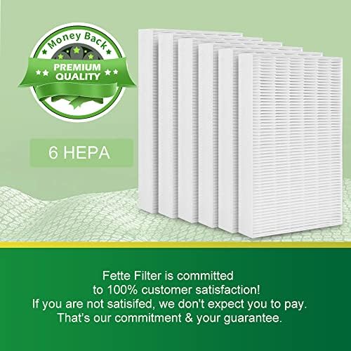 FNADO 6 מסנן חבילה R מסנני החלפת HEPA אמיתיים עבור HPA300, HPA200, HPA100, סדרת HPA090 ו- HPA5300, החלפות