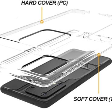 גלקסי S20 פלוס מקרה שקוף פלסטיק גב קשיח מארז עם כיסוי מגן TPU עבור Galaxy S20 Plus/Galaxy S20+ מקרה שקוף 6.7