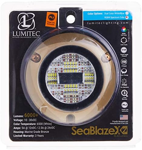 Lumitec Seablaze X2 אור מתחת למים, ברונזה, ספקטרום RGBW, גודל אחד