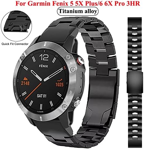 GHFHSG TITANIUM סגסוגת שעון שעון QUICKFIT רצועות שורש כף יד עבור GARMIN FENIX 7X 7 6 5 5X PLUS/6 6X