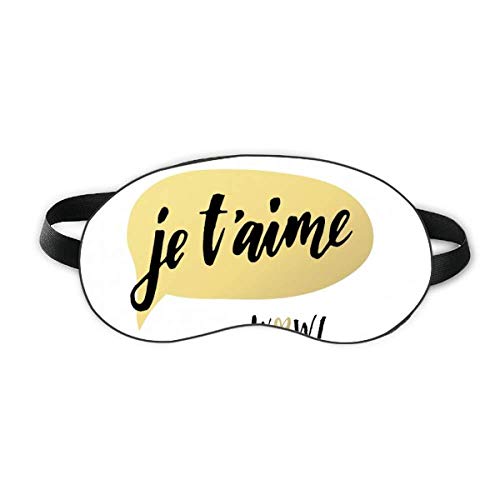 Je t'aime אני אוהב אותך ציטוט סגנון מגן עיניים שינה לילה רך עיוור עיוורון כיסוי