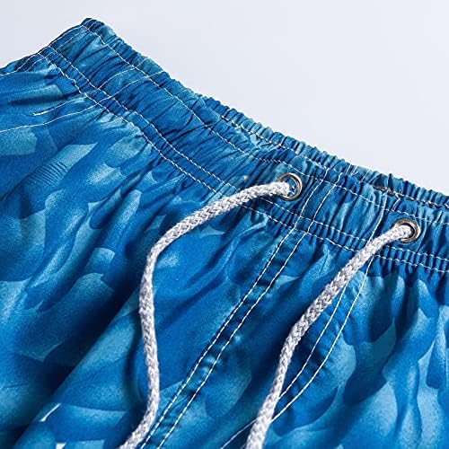 מכנסיים קצרים של לוח הגברים של UBST, ייבוש מהיר של מכנסי קיץ חוף קצרים הוואי הדפס גרפי משתרע רופף גזעי