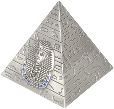 Doitool זהב מבטא דקור קופסת אחסון מתכת פסל מצרי פירמידה מתכת תיבת אחסון קופסא מתכת פירמידה תפאורה מצרית פירמידה