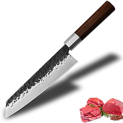 גונד דמשק פלדה סכין שף דמשק סכין 8 אינץ 'סכין מטבח דמשק עץ מיוצק HD