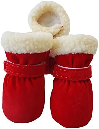 שמלת סוודר הונפרד לכלב נעליים חמות נעליים חמות עם סוליות רכה נעלי מחמד שלג רך מגפיים חמים פלוס