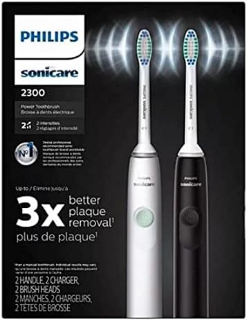 Philips Sonicare HX3665/04 Series 2300 מברשת שיניים חשמלית נטענת עם פעולת ניקוי דינמית, Quadpacer