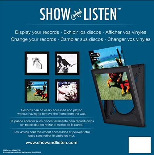 Show & האזנה אלבום תקליט ויניל מסגרת LP, רווק, שחור