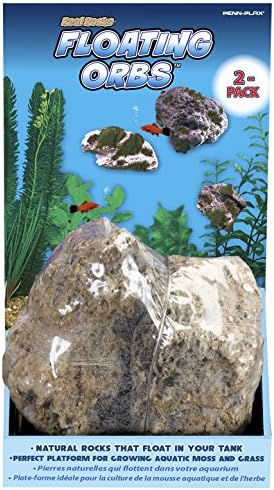 קישוט אקווריום פן -פלאקס - סלע צף טבעי - חבילה 2 - קישוט ייחודי למיכל הדגים או האקווריום שלך
