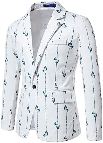 ז'קט חולצה מזדמן של ZDFER לגברים אופנה הדפס מפוספס מעיל עסק