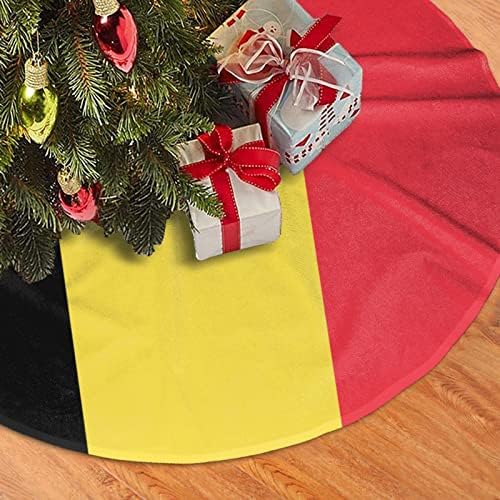 חצאית עץ חג המולד, מחצלת עץ דגל בלגית בגודל 30-48 אינץ 'לקישוטים לחג המולד קישוטים למסיבות חג