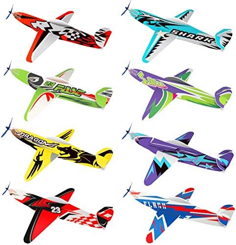 ג'ויגוגו 32 מארז מטוסי דאון, 8 מטוס דאון מעופף ארוך, 8 עיצובים שונים, הרכבה קלה, טובות מסיבת ילדים
