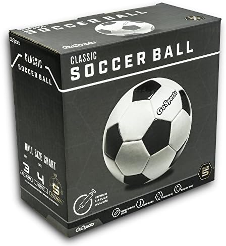 כדור כדורגל קלאסי של Gosports עם משאבת פרימיום - זמין ככדורים בודדים או 6 חבילות - בחר את הגודל שלך
