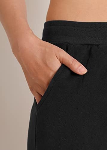 מכנסי טרנינג כותנה של Weintee's Petite's Petite מכנסי טרנינג כותנה עם כיסים