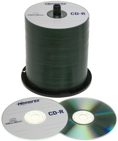 Memorex 700MB/80 דקות נתונים 52x CD-R Media Media 50-Pack