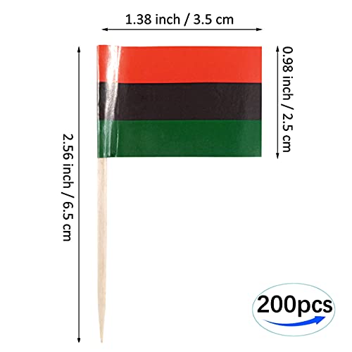 Jbcd אפרו אמריקאי קיסם דגל פאן אפריקני מיני שחרור קטן שחור שחור קאפקייקס טופר דגלים