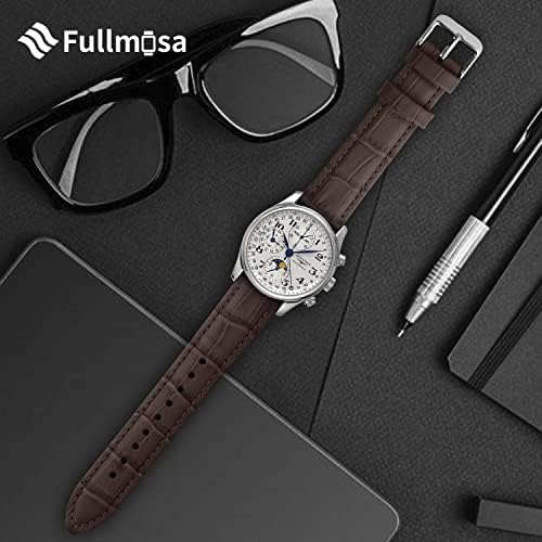 להקת שעון מהירה של Fullmosa מהירה, רצועת שעון עור מקורית במבוק עבור סמסונג גלקסי/שעון הילוכים/Huawei