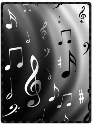 מגבת רחצה של Hommomh 27 x 54 מטליות רחצה רב-תכליתיות מיקרופייבר גרפיקה תווים מוזיקליים