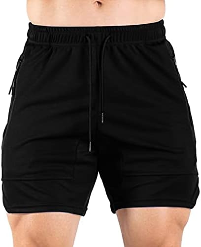 מכנסי אימון של Miashui עבור בנים לגברים כושר ספורט וריצה של מכנסי מהירות נושמים של רשת קלה עם מכנסיים קצרים