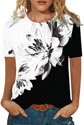 חולצות T קיץ קולג 'לנשים פלוס שרוול קצר בגודל עם עיצובים מודפסים טי טלאי טלאים מודפסים