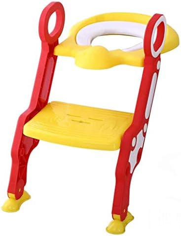 תינוק בסיר אימון אסלת מושב שרפרף סולם – ילד פעוט מתכוונן מתקפל אסלה מאמן – אנטי להחליק, חסון-1-7 ילדים