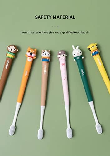 6 חבילות ילדים של מברשות שיניים סופר רך חמוד בעלי החיים ילדים של מברשות שיניים, בעלי החיים לוויה צחצוח,