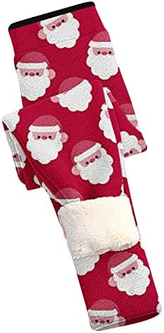 גמדי סנטה לחג המולד של נשים מדפיסים אורך מלא בטנה חותלות תרמיות גרביונים קטיפה עבה מכנסי קטיפה חורפית