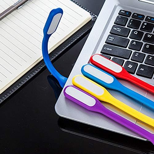 Gosono 5PCs צבע אקראי מתקפל סופר בהיר USB אור LED מיני נייד גמיש ספר גמיש אור קריאה אור למחשב
