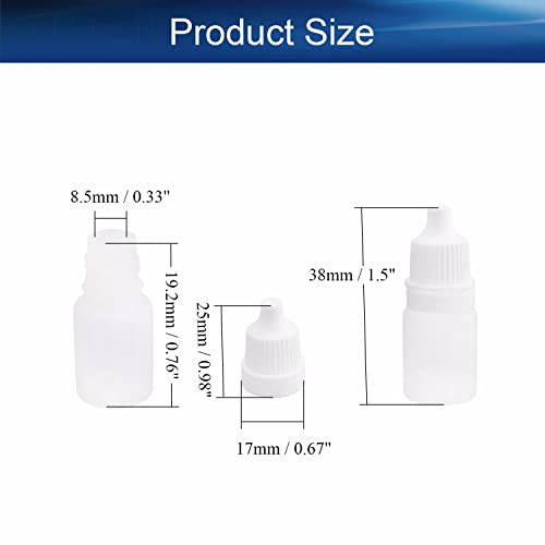 בטומשין 30 יחידות 5 מיליליטר פלסטיק דק פה מעבדה מגיב בקבוק נוזל / מוצק מדגם חותם מדגם אחסון מיכל זרוק בקבוק
